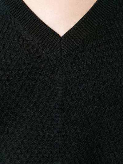 Barrie Troisieme Dimension Cashmere V-neck Pullover In Black
