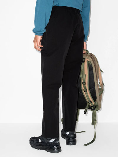 Shop Goldwin One Tuck Tapered Trousers In Black