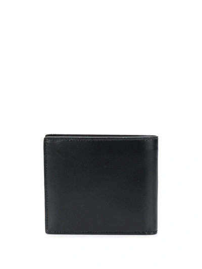 Shop Saint Laurent Logo Plaque Bi-fold Wallet In Black