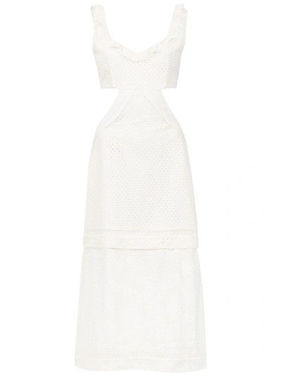 Shop Olympiah Fellari Midi Dress In White