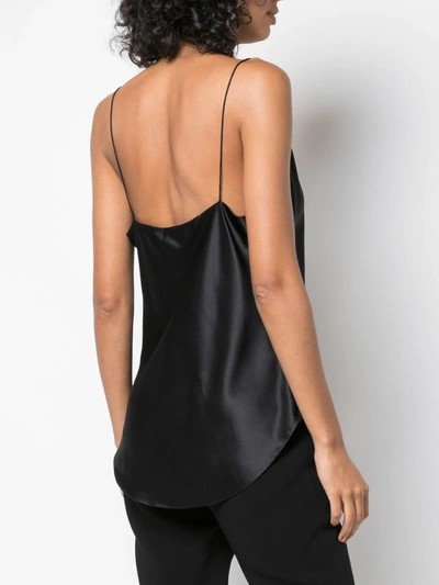 Cinq À Sept Marta Velvet Cowl-neck Cami In Black