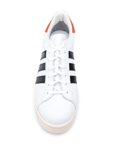 Shop Y-3 Hicho Three-stripe Sneakers In White