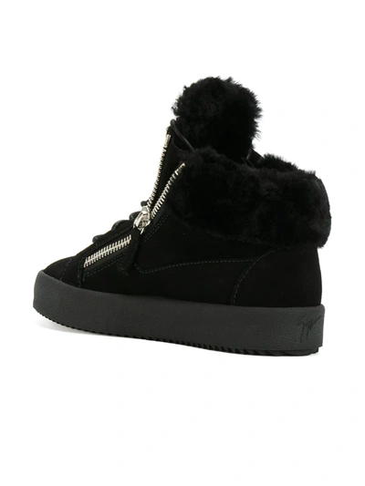 Shop Giuseppe Zanotti Kriss Mid-top Snealers In Black