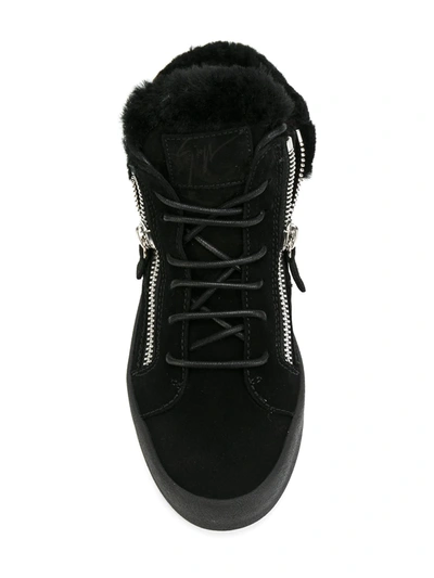 Shop Giuseppe Zanotti Kriss Mid-top Snealers In Black