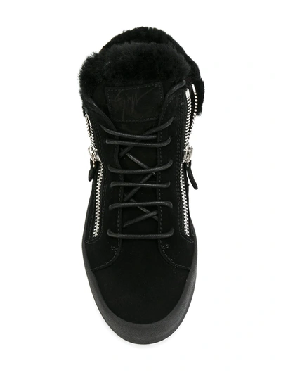 Giuseppe Zanotti Side Zip Low-top Sneakers In Black