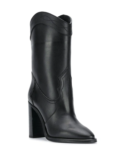 Shop Saint Laurent Kate Boots In Black