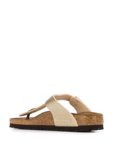 Shop Birkenstock Gizeh Slip-on Sandals In Gold