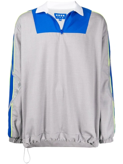 Shop Ader Error Polo Sports Jacket In Grey