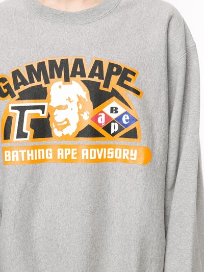 Shop A Bathing Ape Gamma Ape Sweatshirt In Green