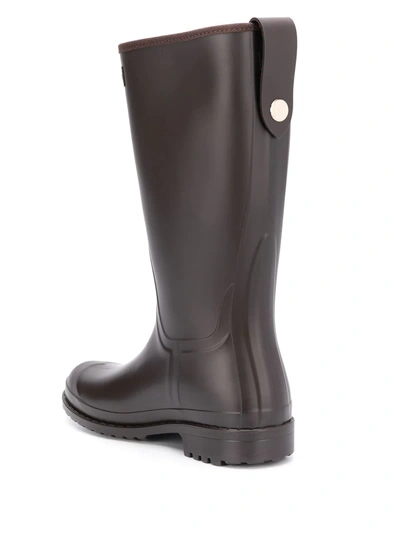 Shop Mackintosh Abington Short Wellington Boots In Brown