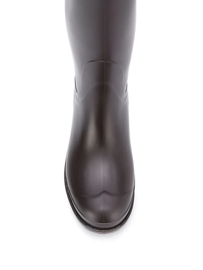 Shop Mackintosh Abington Short Wellington Boots In Brown