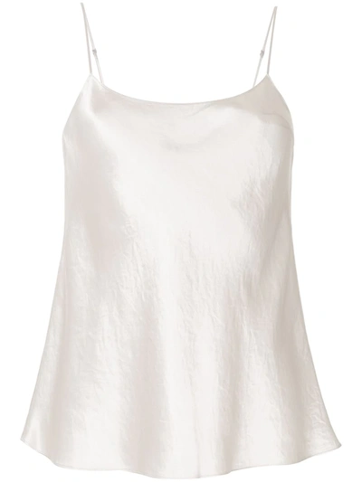 Shop Vince Flared Tank Top In Silver