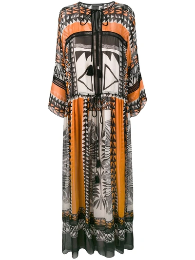 Shop Alberta Ferretti Boho Maxi Dress In Black