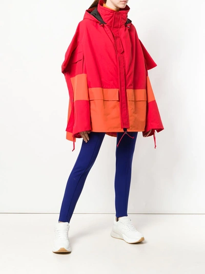Shop Junya Watanabe Oversized Cape In Red