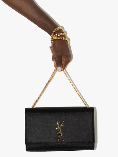 Shop Saint Laurent Medium Kate Shoulder Bag In Black