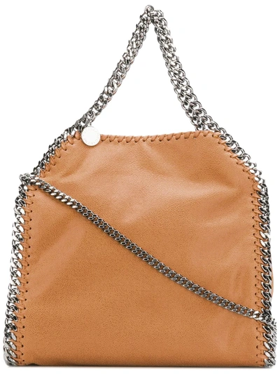 Shop Stella Mccartney Mini Falabella Tote Bag In Brown