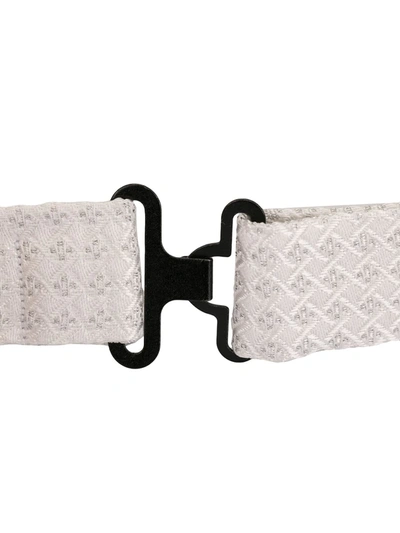 Shop Dolce & Gabbana Jacquard Bow Tie In White