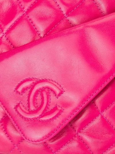 Pre-owned Chanel 1990 Tassel Detail Camera Bag In Purple