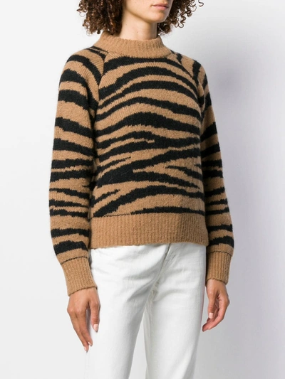 Shop A.p.c. Zebra Print Jumper In Neutrals