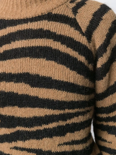 Shop Apc Zebra Print Jumper In Neutrals