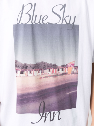 Shop Blue Sky Inn Photograph-print Cotton T-shirt In Weiss