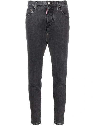 Shop Dsquared2 High-rise Skinny Jeans In Black