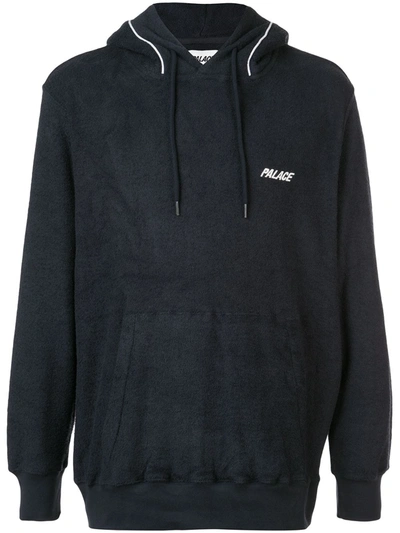 Shop Palace Pipe Up Embroidered-logo Hoodie In Blue