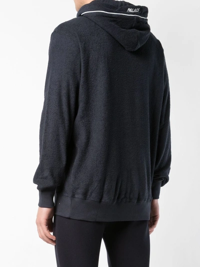 Palace Pipe Up Hoodie In Blue
