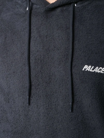 Shop Palace Pipe Up Embroidered-logo Hoodie In Blue