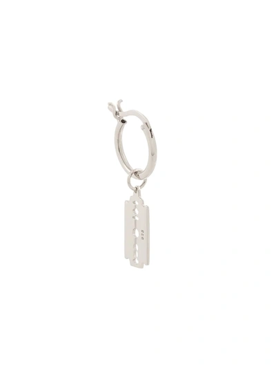 Shop True Rocks Razor Hoop Earring In Silver