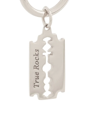 True Rocks Razor Hoop Earring In Silver