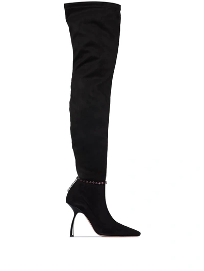 Shop Piferi Mirage 100 Thigh-high Boots In Black