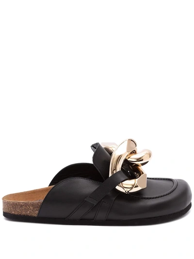 Shop Jw Anderson Chain Loafer Mules In Black