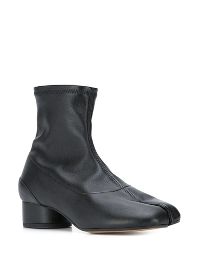 Shop Maison Margiela Tabi 30mm Ankle Boots In Black