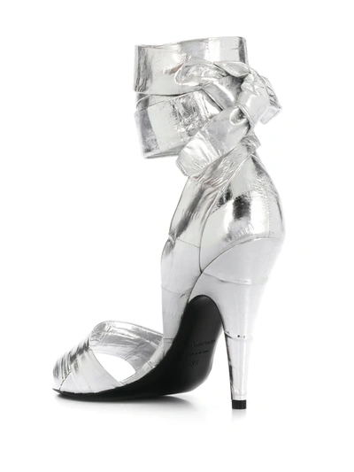 Shop Tom Ford Ankle Strap High-heeled Sandals In Silver