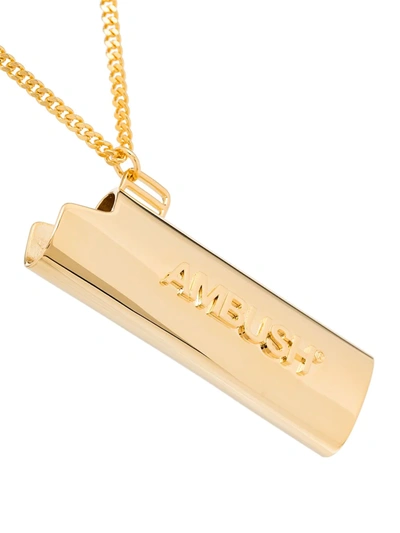 Ambush Gold Tone Large Lighter Case Necklace In Gold