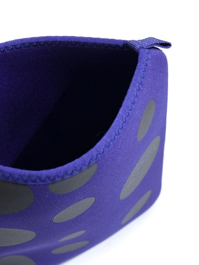 Shop Comme Des Garçons Polka Dot Zip Pouch In Blue