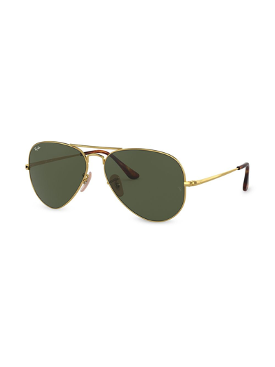 Shop Ray Ban Rb3689 Sunglasses In Gold