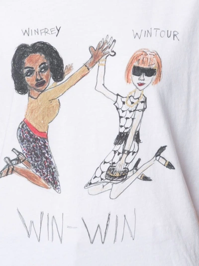Shop Unfortunate Portrait 'win Win' T-shirt In White