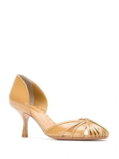 Shop Sarah Chofakian Leather Sarah Pumps In Neutrals