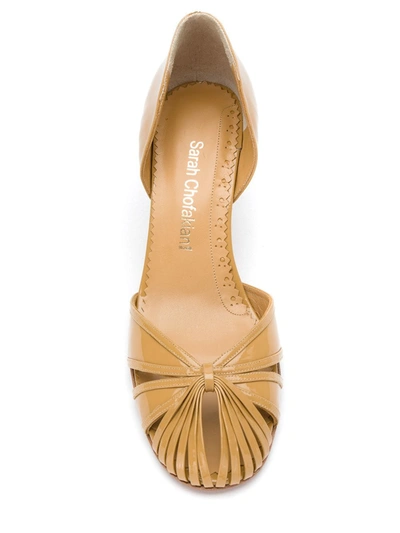 Shop Sarah Chofakian Leather Sarah Pumps In Neutrals