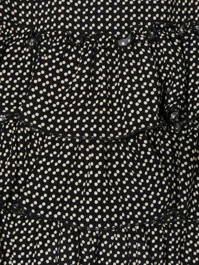 Shop Philosophy Di Lorenzo Serafini Polka Dot Ruffled Skirt In Black