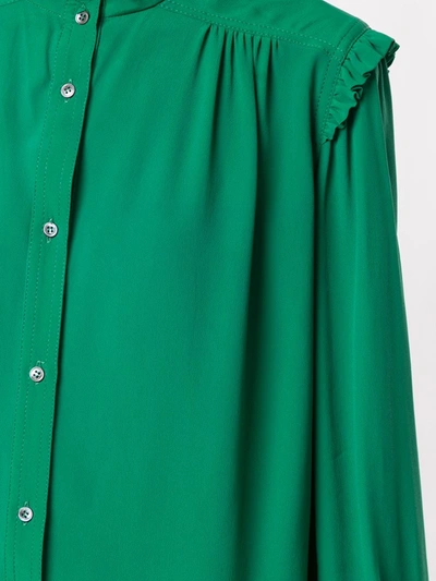 Shop N°21 Frill Trim Shirt In Green