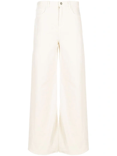 Shop Attico Mid-rise Jeans In White