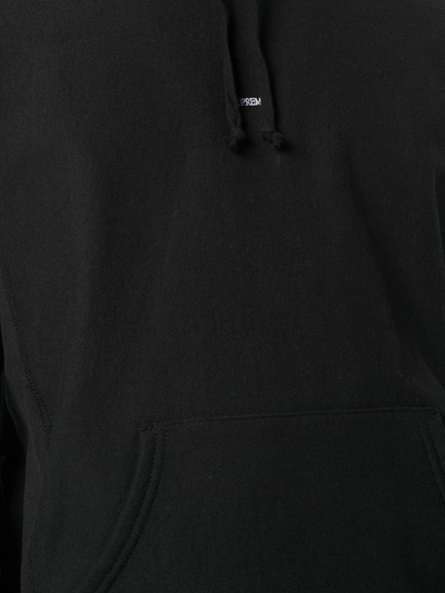 Shop Supreme Micro Logo Cotton Hoodie In Black