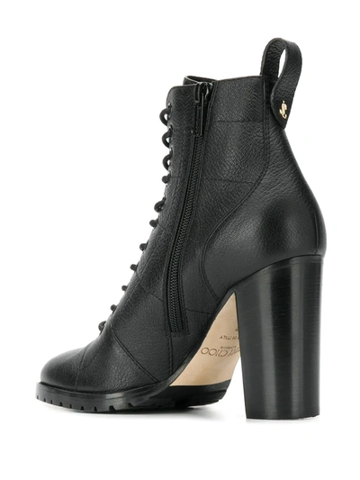 JIMMY CHOO LACE UP ANKLE BOOTS - 黑色