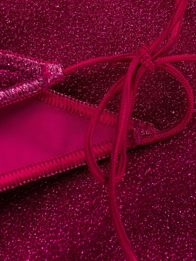 Oseree Dark Fuchsia Triangle-cup Bikini Set In Pink