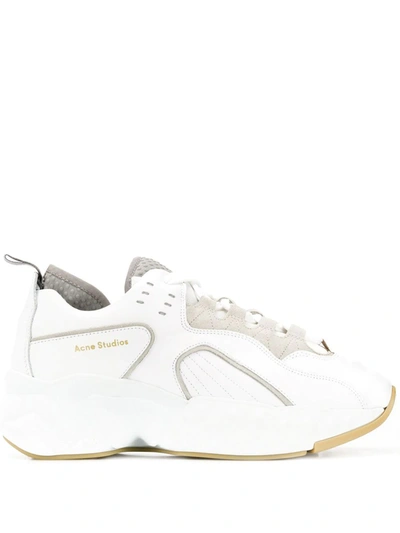 Acne Studios Ssense Exclusive White Nappa Manhattan Sneakers | ModeSens