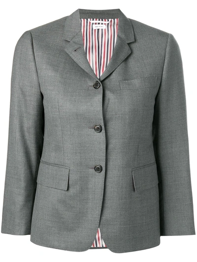 Shop Thom Browne Super 120s Narrow Shoulder Jacket In Grey