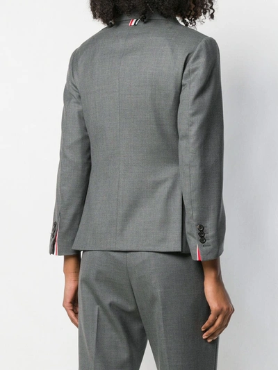 Shop Thom Browne Super 120s Narrow Shoulder Jacket In Grey
